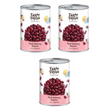 Farm Fresh Everyday Red Kidney Beans, 400g Pack of 3