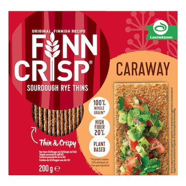 Finn Crisp Sourdough Rye Thins Caraway 200g
