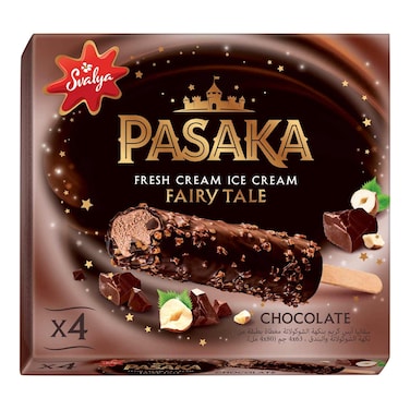 Svalya Pasaka Chocolate Hazelnuts Ice Cream, 80ml Pack of 4