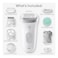 Braun Silk-Epil SkinSpa 7 Epilator SE 7081, White and Silver