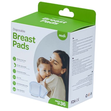 Moon Disposable Breast Pads, Pack of 36