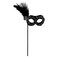 Party Magic Glittered Eye Mask with Feather Silver