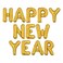 Party Zone Happy New Year Foil Balloon Set Gold 16inch