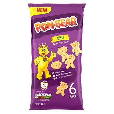 Pom-Bear BBQ Crisps 13g Pack of 6