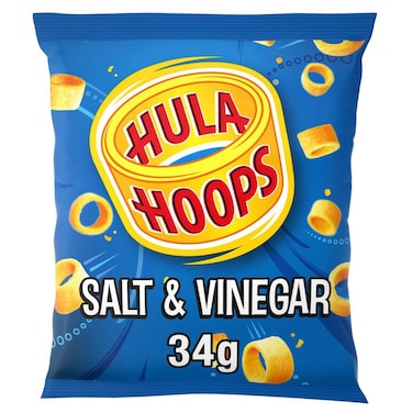 Hula Hoops Salt and Vinegar Potato Rings, 34g