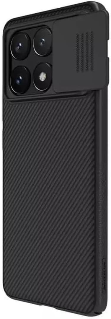 CamShield Protective Case for Xiaomi Redmi K70E/Poco X6 Pro 5G, Hard PC Ultra-Thin Anti-Scratch Cover with Camera Protector, Black