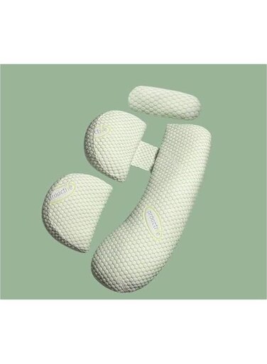 Pregnancy Pillows for Sleeping, Maternity/Pregnancy Body Pillow Support for Back, Legs, Belly,Pregnant Women, Detachable and Adjustable with Pillow Cover (Green-large)