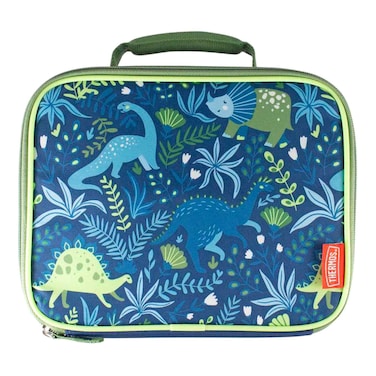 ثرموس حقيبة غداء ستاندرد بطبعة دينو - أزرق 24 سم