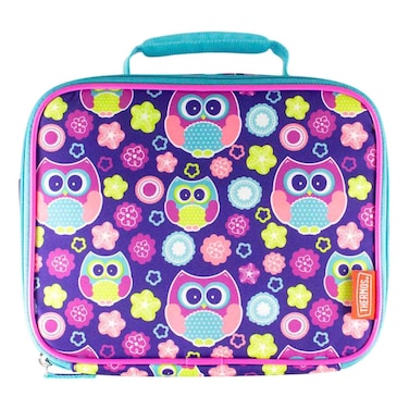 ثرموس حقيبة غداء ستاندرد بطبعة البومة - أرجواني 24 سم