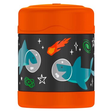 Thermos Stainless Steel Space Party Printed Jar for Kids Orange 290ml