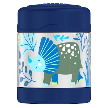 Thermos Stainless Steel Dino Printed Jar for Kids Blue 290ml