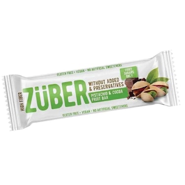 Z&uuml;ber Pistachio and Cocoa Fruit Bar, 35g