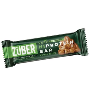 Z&uuml;ber Vegan Hi-Protein Peanut and Cocoa Fruit and Nut Bar, 45g