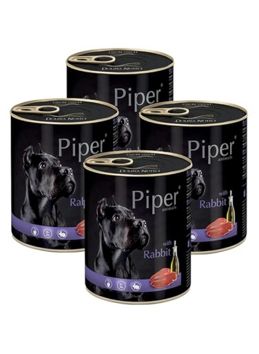 Piper Dog Food with Rabbit, 800g&times;4