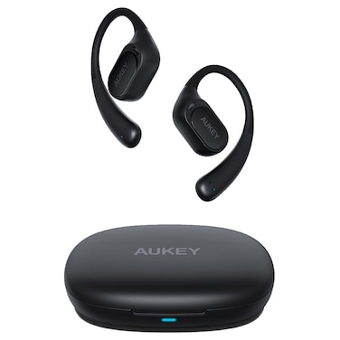 Aukey EP-S1 Beyond Sports Truly Wireless Bluetooth Open-Ear Earbuds with Charging Case, Black