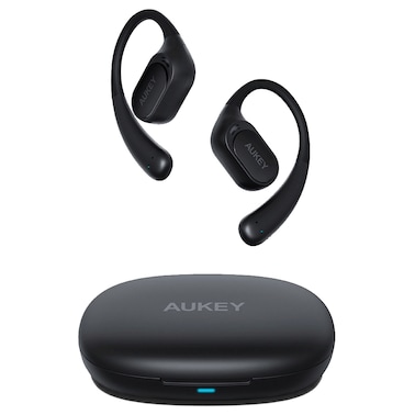 Aukey EP-S1 Beyond Sports Truly Wireless Bluetooth Open-Ear Earbuds with Charging Case, Black
