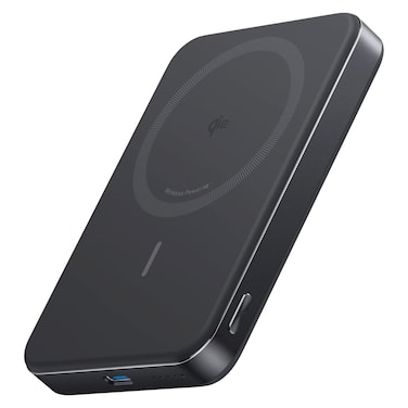 Anker MagGo Ultra-Slim Qi2 Power Bank with USB-C Charging Cable Grey 10000mAh