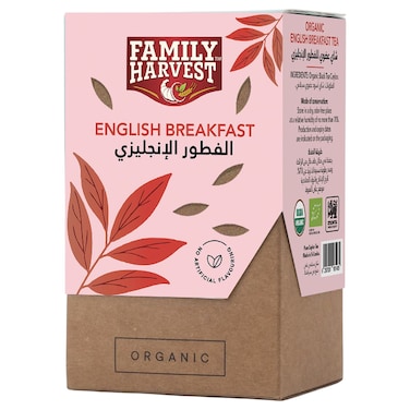 Family Harvest Organic English Breakfast Tea 20 Tea Bags