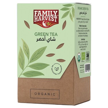 Family Harvest Organic Green Tea 20 Tea Bags