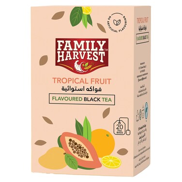 Family Harvest Tropical Fruit Black Tea 20 Tea Bags