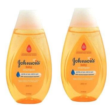 Johnson's  No More Tears Baby Shampoo, Gentle Formula, 200ml Pack of 2
