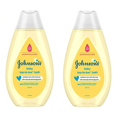 Johnson's No More Tears Baby Top-To-Toe Bath, gentle formula 200ml Pack of 2