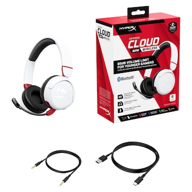 هايبر إكس سماعة رأس كلاود ميني لاسلكية للألعاب بتقنية البلوتوث _أبيض_