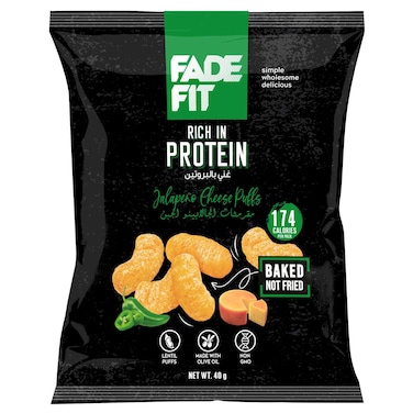 Fadefit Protein Jalapeno Cheese Puffs, 40g