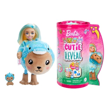 Barbie Cutie Reveal Chelsea Doll and Accessories Teddy Bear as Dolphin