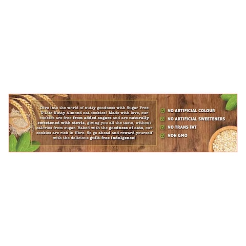 Sugar Free D&#39;lite No Added Sugar Nutty Almond Oat Cookies, 150g