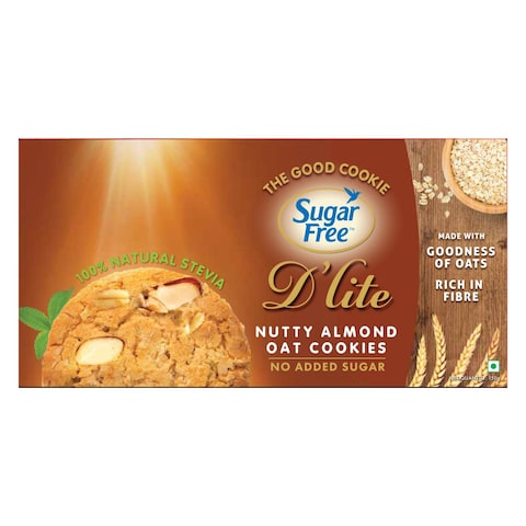 Sugar Free D&#39;lite No Added Sugar Nutty Almond Oat Cookies, 150g