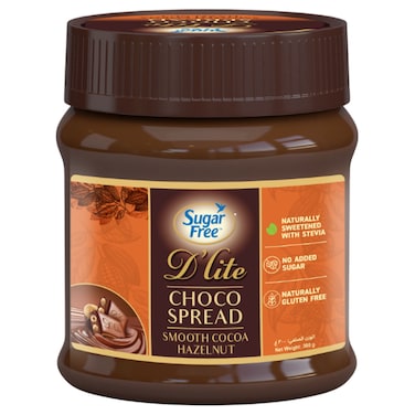 Sugar Free D'lite No Added Sugar Smooth Cocoa Hazelnut Choco Spread, 300g