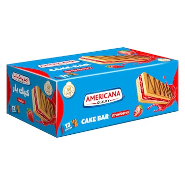 أمريكانا كيكة الفراولة 20 غرام، حزمة من 12