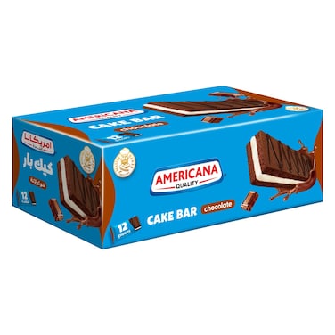 Americana Uncoated Cake Bar Chocolate 20g Pack of 12