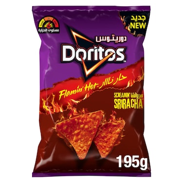 Doritos Flamin' Hot Sriracha Nachos Spicy Tortilla 195g