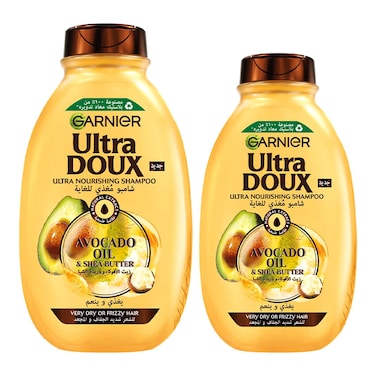 Garnier Ultra Doux Ultra Nourishing Shampoo With Avocado Oil And Shea Butter 400ml+200ml