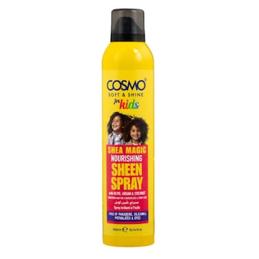 Cosmo Soft And Shine Shea Magic Nourishing Sheen Spray With Olive Argan And Coconut For Kids 300ml