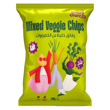 Smart Crunch Salt Flavour Mixed Veggie Chips, 100g