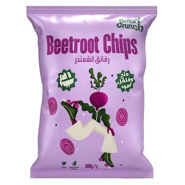 سمارت كرانش رقائق بطاطس بنكهة الشمندر ملح والفلفل، 100 غرام