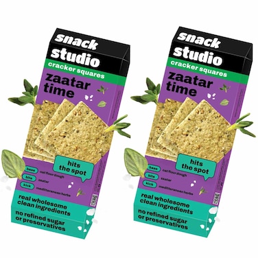 Snack Studio Zaatar Time Cracker Squares, 48g Pack of 2