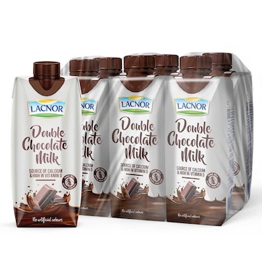 Lacnor Double Chocolate Milk, 250ml Pack of 6