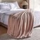 Home Cozevia Flannel Blanket - Blush