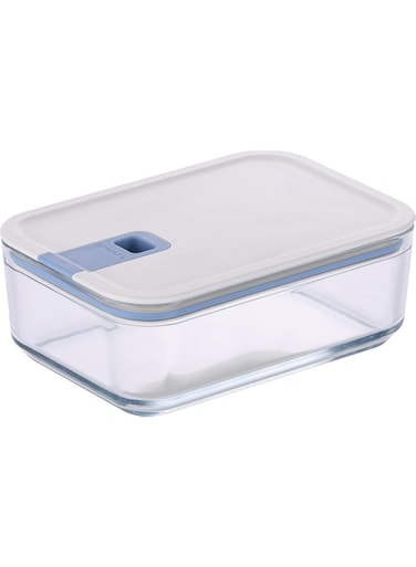 Neoflam Perfect Seal Rectangle Glass Storage Container 1100ml, Airtight Food Container With Lid, Kitchen Storage Organizer, Lunch Box, Meal Prep Container Set Microwave, Oven Safe (PS-GR-110)