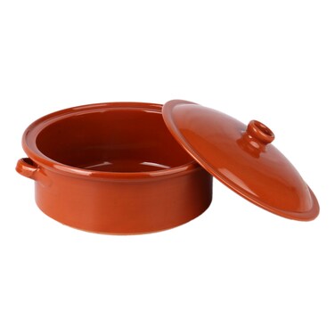 Spain Clay Cocotte Pot With Lid 28cm