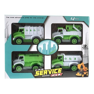 مجموعة شاحنات خدمة المدينة 4 قطع