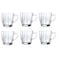 Glass Tea Cup Set, Clear, Assorted Designs, 6 PCS