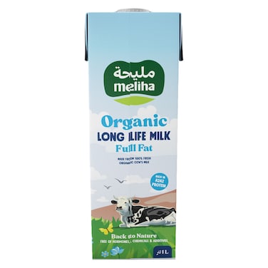 Meliha Organic Long Life Full Fat Milk 1L