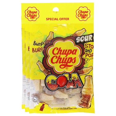 Chupa Chups Cola Jellies Gummy Candy, 160g Pack of 3