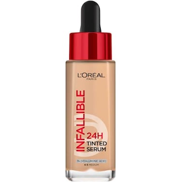 L'Oreal Paris 24H Infaillible Tinted Serum Foundation Shade Medium 4-5