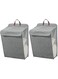 EOMECUIGAO Hanging Laundry Hamper 2 Pack, Collapsible Laundry Baskets, Wall Mounted Laundry Hamper Bag, Large Opening Portable Clothes Basket with Handle, Grey